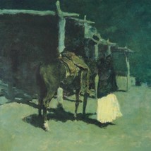 Waiting in the Moonlight Frederic Remington Western Giclee Art Print Ships Free - £39.28 GBP+