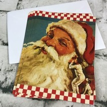 Vintage 90’s Christmas Cards Lot Of 6 W/Envelopes Alan Foster Art Santa ... - $14.84