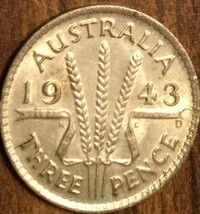 1943 Australia Silver Threepence Coin - £2.35 GBP
