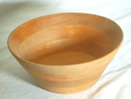Turned Wooden Bowl Decorative Art Woodenware Centerpiece - $12.86