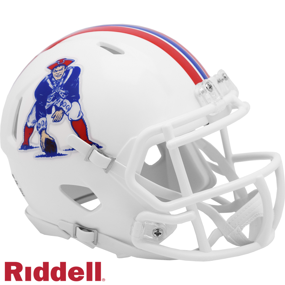 *SALE*  NEW ENGLAND PATRIOTS 1982-1989 THROWBACK SPEED MINI NFL FOOTBALL HELMET! - $30.95