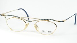 Vintage MGM BV 10 F2 Or / Bleu/Crème Lunettes 46-20-147mm Allemagne - £85.22 GBP