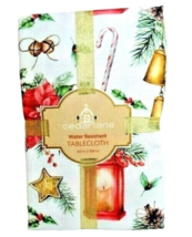 Christmas Holiday Tablecloth Poinsettia Holly Bells 60 x 104-in Kitchen ... - $45.95 CAD