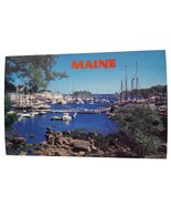 Postcard Camden Maine Scenic Harbor Boats Nautical Chrome Unposted - $4.88
