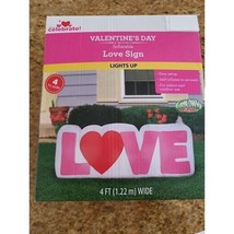 Valentine&#39;s Day 4 Foot Airblown Inflatable LOVE Sign Light Up Yard Decor Wedding - £27.68 GBP