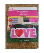 Valentine&#39;s Day 4 Foot Airblown Inflatable LOVE Sign Light Up Yard Decor... - $34.64