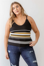 Plus Ribbed Ruffle Tank Top - $17.37 CAD+