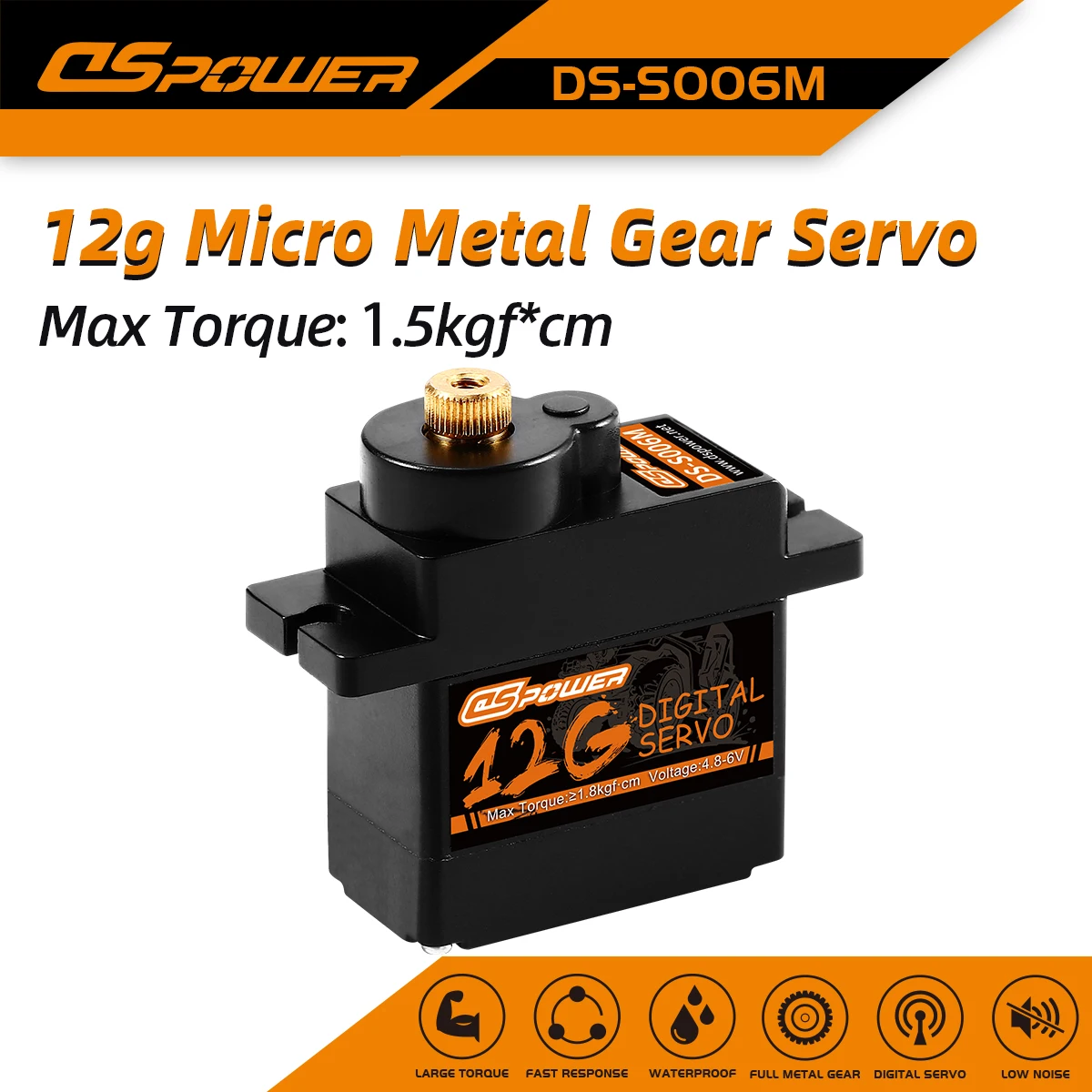 DSpower SG90 MG90S 9g 12g Mini Micro Servo Motor Metal gear Servo for 450 - £10.00 GBP