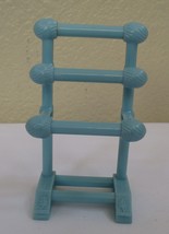 Fisher Price Loving Family Dollhouse Blue Towel Rack Accessory Part 2008 - $5.88