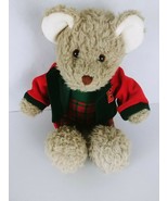 Vintage Holiday Christmas Teddy Bear Plush Stuffed Animal - $12.45 CAD