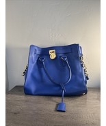 Michael Kors Hamilton Blue Leather Large Tote Bag Lock - $49.87