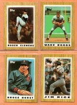 1987 Topps Mini League Leader Team Lot 4 Boston Red Sox Wade Boggs Roger Clemens - £0.99 GBP