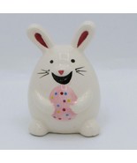 Piggy Bank Egg Shaped With Pink Polka Dot Egg &amp; Whiskers  Bunny         I - $130.08 MXN