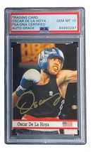 Oscar De La Hoya Autografato 1993 Fax Pax #29 Rookie Card PSA/DNA Gemma 10 - £270.74 GBP