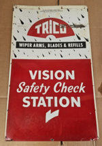 Vintage Trico Sign Wiper Arms Blades Refills Cabinet Panel Advertising - £241.42 GBP