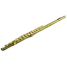 NEW Band Approved &quot;Sky&quot; Gold Plate Gold Keys Flute w Hard Case &amp; Soft Bag - £159.86 GBP