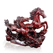 Two Red/Cherry Running Horses, Red Horse Statue for Vastu, Victory Horse... - $32.17