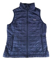 Patagonia Nano Puff Vest Womens Large Blue Puffer Lightweight Classic Navy - £78.22 GBP