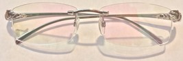 PANTHÈRE Cartier Titanium Silver Rimless Pink Tint Eyeglasses Frames 56/18/140 - £395.96 GBP