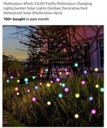 4Pcs Solar Firefly Lights 32 LED Solar Garden Lights for Outside Waterproof - $52.66 CAD