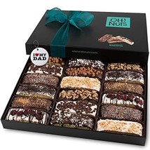Father&#39;s Day Biscotti Cookies Gift Basket | Gourmet Holiday Chocolate Food |Gift - £44.46 GBP