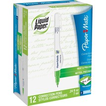 Paper Mate Correction Pen .24 oz./7ml Double Ball Tip 12/BX White 5620115BX - £57.57 GBP