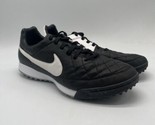 Nike Tiempo Legacy TF Sneakers 631517-010 Black/White Men&#39;s Size 7.5 - $139.95