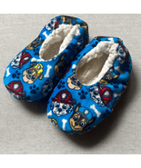 Paw Patrol Toddler 5/6 Blue Sherpa Lined Skid Free Slip On Slippers - £3.92 GBP