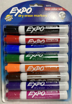 EXPO Dry Erase Markers, Chisel Tip, Low Odor, 8 Assorted Colors - £10.23 GBP