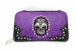 Texas West Women&#39;s Embroidered Flora Sugar Skull Purse Handbag and Clutch Wallet - £21.67 GBP