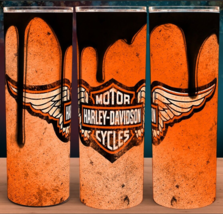 Harley Davidson Distressed Oil Drip  Cup Mug Tumbler 20oz - £15.94 GBP
