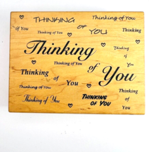 Great Impressions Thinking of You Hearts  Wood Rubber Stamp K52 - £7.81 GBP
