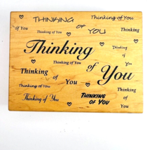 Great Impressions Thinking of You Hearts  Wood Rubber Stamp K52 - £7.91 GBP