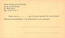 DOME PETROLEUM LIMITED~ANNUAL MEETING OF STOCKHOLDERS 1960s POSTCARD - $6.74