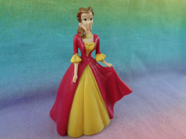  Disney Beauty &amp; The Beast Belle Red &amp; Gold Gown PVC Figure / Cake Toppe... - $1.49