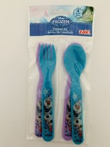 Disney Frozen Plastic Flatware 4 Piece Set *2 Spoons and 2 Forks* - £13.11 GBP