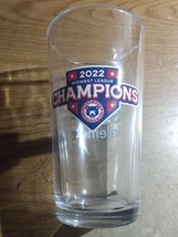 2022 Midwest League Champions South Bend Indiana Cubs Clear Glass Drinking Cup - £8.03 GBP