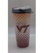 24 oz Double Wall Plastic Tumber w/Lid VT Virginia Tech - £11.71 GBP
