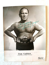 Stan Karolyi - Signed &amp; Dedicated Photo Lifting Very Rare – Dedicacee - C.1950 - $162.54