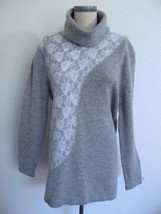 Soft Surroundings Gray Wool Blend Claudette Sweater Tunic Top XL Felted ... - £17.62 GBP