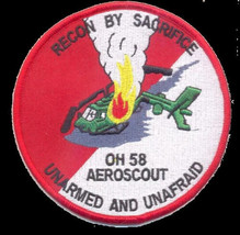 Army OH-58 Kiowa Vietnam Era Scout Aeroscout Recon Round Embroidered Patch - £27.88 GBP