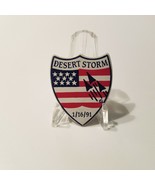 Vintage Desert Storm 1/16/91 American Flag Shield Shaped Pin - £8.23 GBP