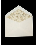 Crane&#39;s Vintage Cotton Ecru Stationary Envelopes Gold Leaf Lined Lot X 12 - £18.99 GBP