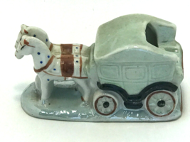 Vintage Lusterware Ashtray - Horse Drawn Carriage 1950’s Ceramic Made In Japan - £19.46 GBP