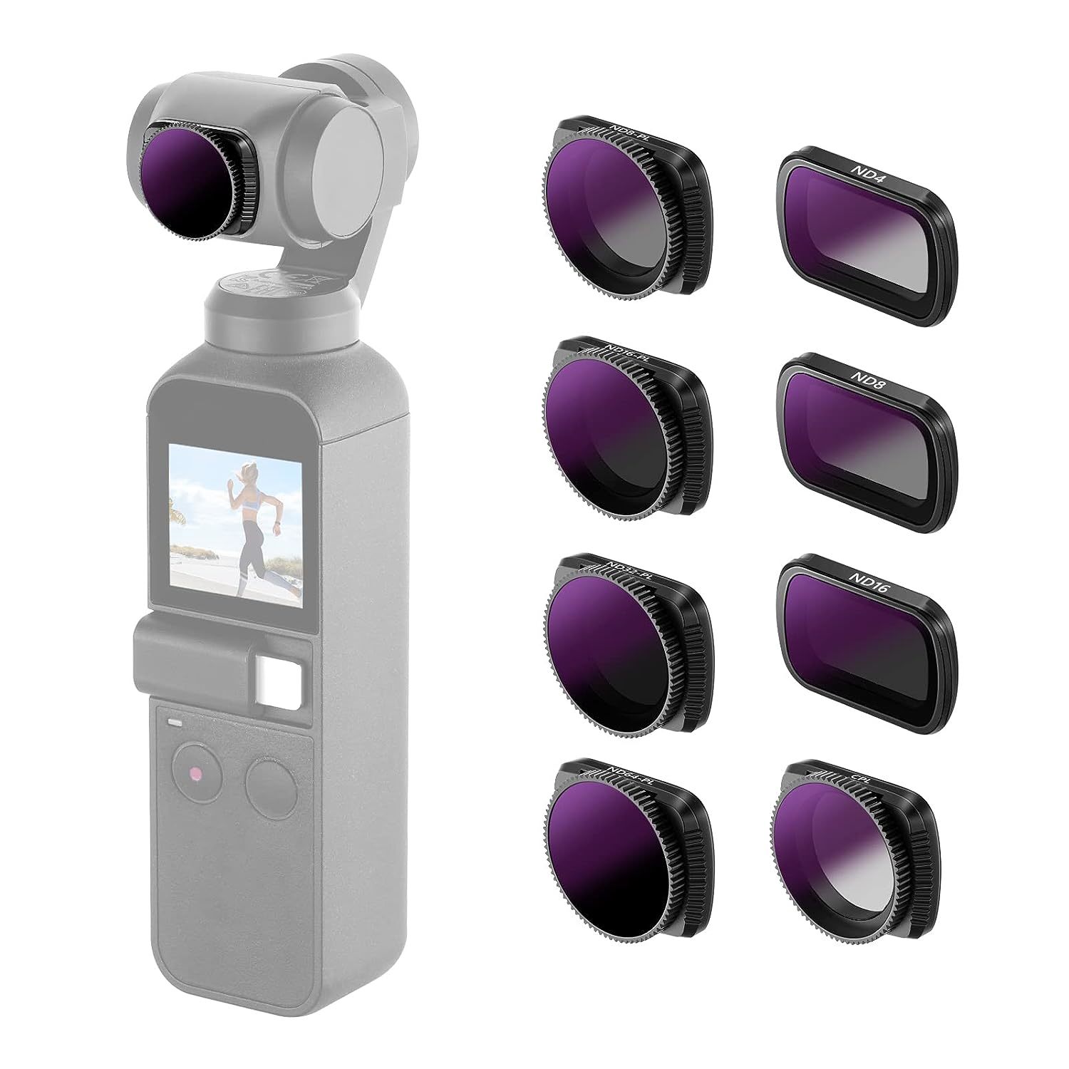 Neewer Magnetic Lens Filter Kit Compatible with DJI Osmo Pocket Camera - 8 Piece - $89.99