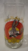 Vintage Wb Looney Tunes Bugs Bunny Happy Birthday Glass Cup 50TH Anniversary - £13.69 GBP