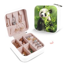 Leather Travel Jewelry Storage Box - Portable Jewelry Organizer - Eucalyptus - £12.32 GBP