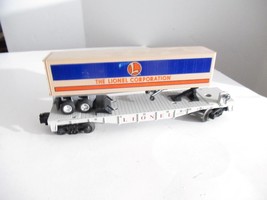Lionel Trains - 6434 Flat W/LIONEL Trailer - 027 -EXC. - D/C Trucks - M9 - £14.82 GBP