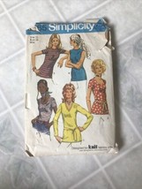 9365 Vintage Simplicity Sewing Pattern Misses Size 12 Shirts Knit Blouses Casual - £7.83 GBP