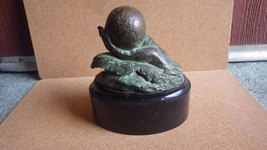 Vintage Mara Dominioni Bronze &quot;Millenium&quot; Royal Caribb EAN 2000 Marble Base - £51.36 GBP